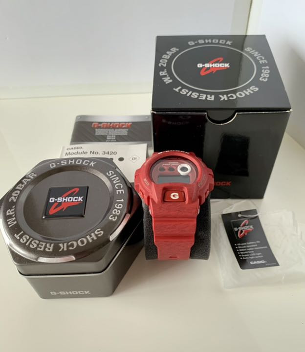 G-Shock Gd-X6900Ht-4 Digital Quartz Men Casio Red Vintage