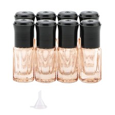 3mL Glass Roller Bottles for Essential Oils, 8pcs Empty Roller Ball Applicato...