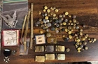 Vintage US Military Insignia Lot Buttons Medals Buckles Pins WWI WWII ARMY NAVY