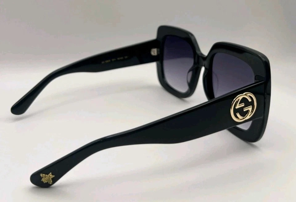 Gafas de sol Gucci GG0083S para mujer de gran tamaño cuadradas con marco negro se envían el mismo día Foto 4 de 4