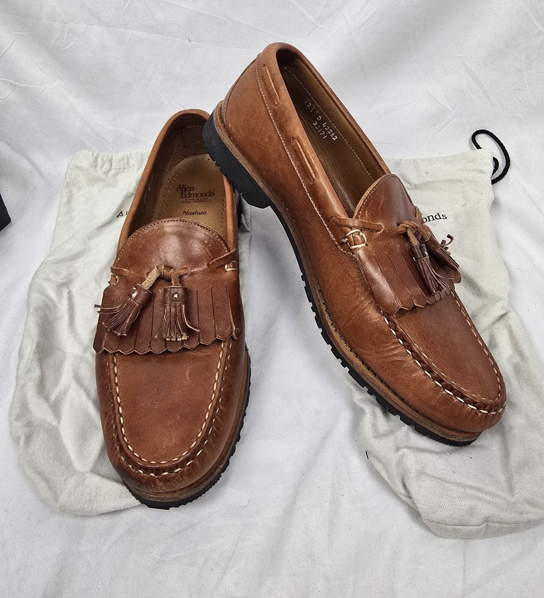 Allen Edmonds Loafers Mens 12 D Brown Nashua Classic Preppy Kiltie Tassel 42252 Allen Edmonds Nashua | eBay main image 2