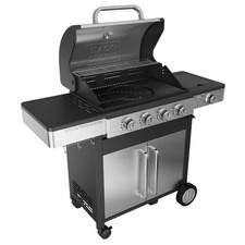 Black+decker Barbecue à Gaz 4 Feux 14.4kw + 1 Brûleur Latéral 2,1 Kw Noir/gris