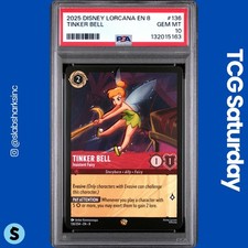 2025 DISNEY LORCANA 8 #136/204 TINKER BELL - INSISTENT FAIRY PSA 10