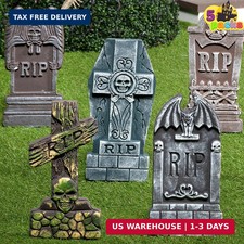 JOYIN 17" Halloween Foam RIP Graveyard Tombstones 5 Pack , Halloween Tombstones