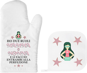 Idea Regalo Originale Festa Della Mamma - Guanto Da Forno E Presina Mamme Nonna