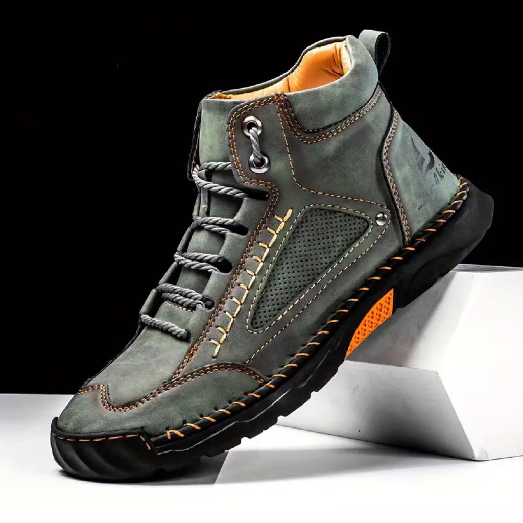 's Pu Leather Boots Ankle Boots Flat Lace Up Casual Fashion 