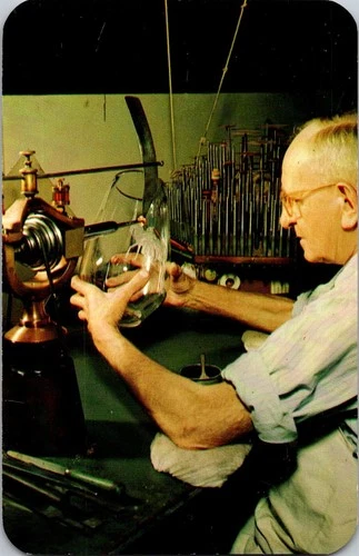 Dr Jim Stamps Postcard Making Steuben Glass Corning Glass Center New York