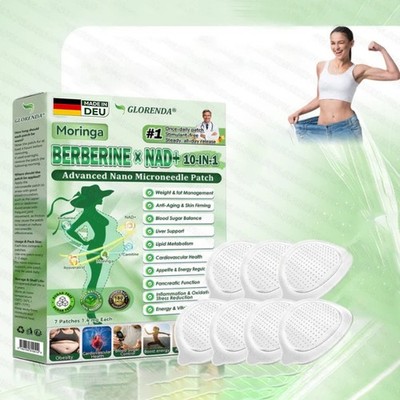 GLORENDA Moringa Berberinex NAD+ 10-in-1 Nano-Mikronadel-Patch