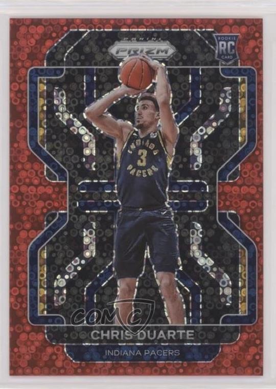 2021-22 Panini Prizm Fast Break Red 93/100 Chris Duarte #315 Rookie RC 02sw