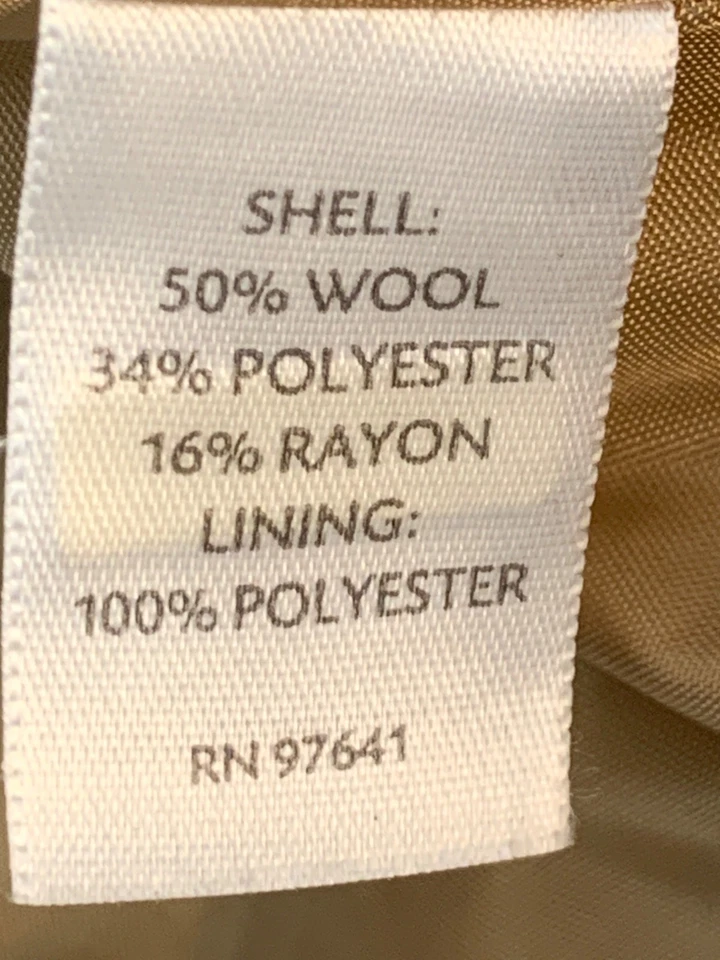Chaqueta chaquetón pequeña J. Jill para mujer pequeña mezcla de lana tostada RZ10404 Foto 3 de 4