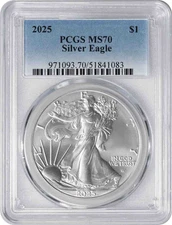 2025 $1 American Silver Eagle MS70 PCGS