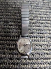 Vintage Timex Watch  Silver Tone Stainless Steel Self Wind Oval Dial 80s