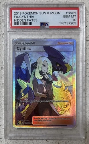 Cynthia SV82/SV94 Sun & Moon Hidden Fates: Shiny Vault Holo PSA 10