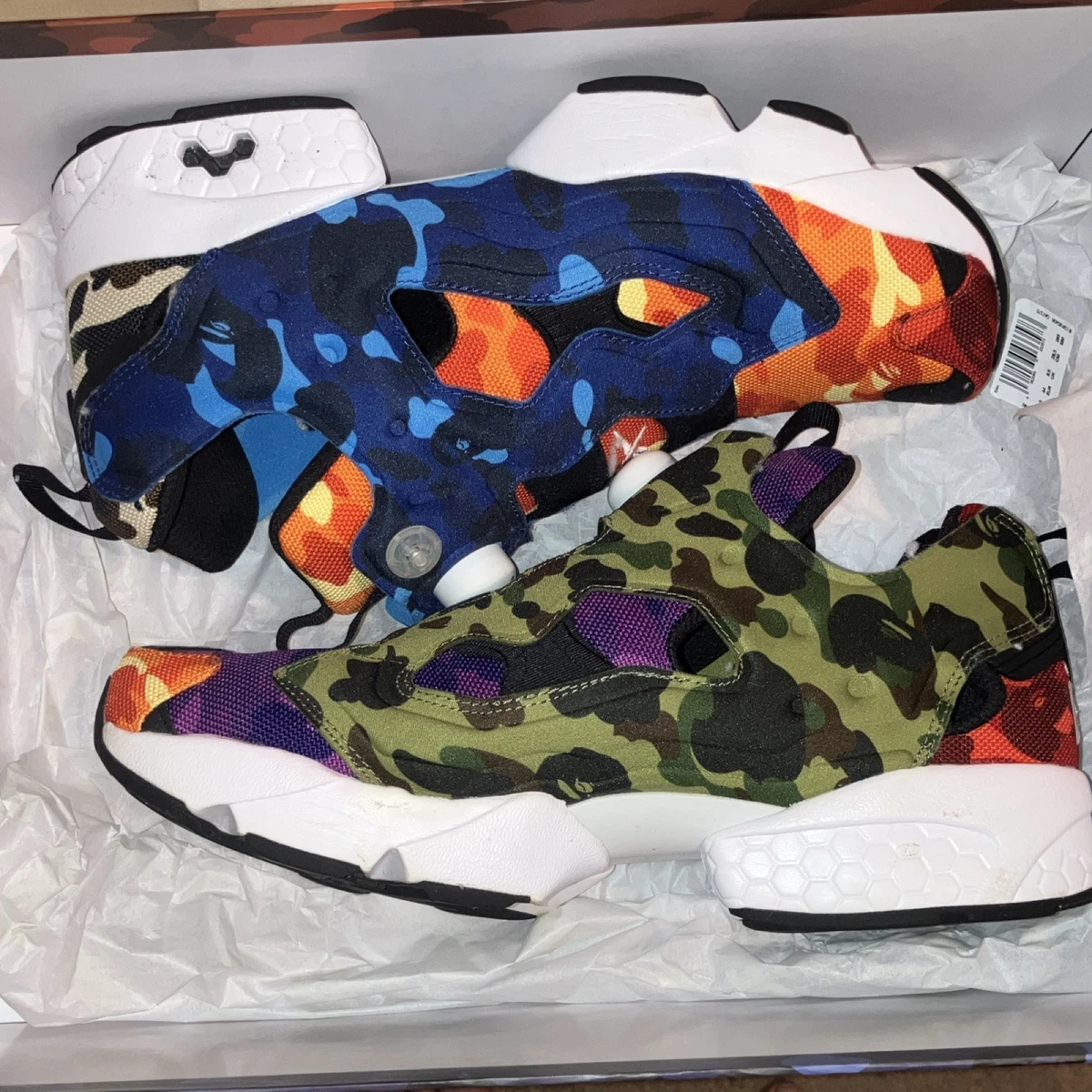 Reebok AAPE x Pump Fury Camo Black White for Sale | Authenticity