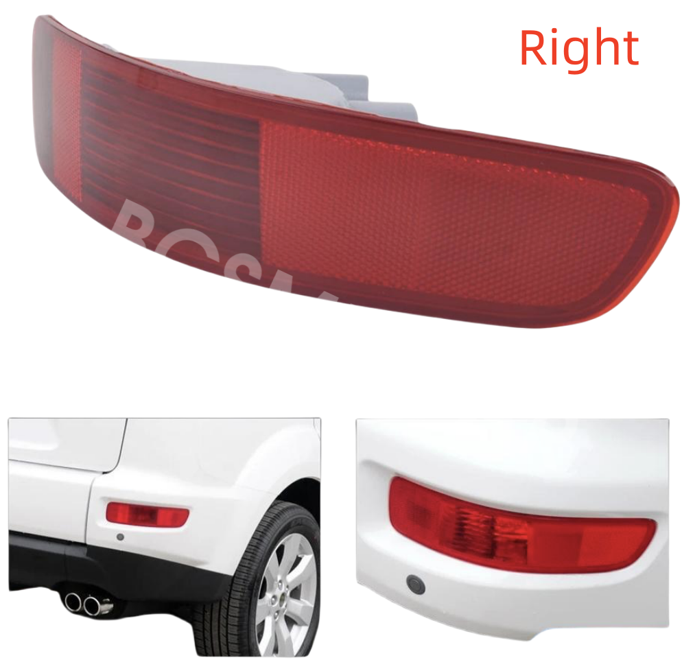 1X Right Rear Bumper Reflector Light For Mitsubishi Outlander 2007-2012 No Bulb