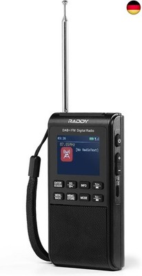 Raddy RD939 Tragbares DAB FM Radio, Taschenradio DAB Radio mit BT 5.3, 5W