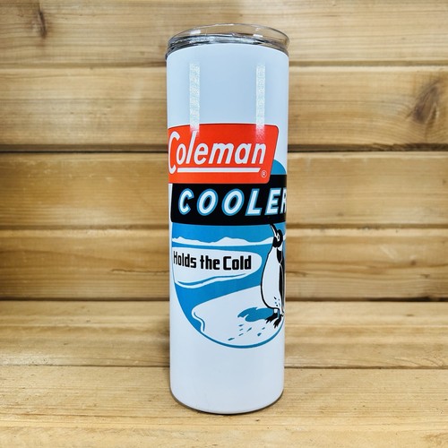 Coleman Penguin Cooler Logo Designed Insulated Coffee Tumbler w/ Straw - Picture 1 of 5