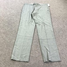Brooks Brothers Pants Mens 33x32 Gray Classic Wool Dress Slacks Plaid Business