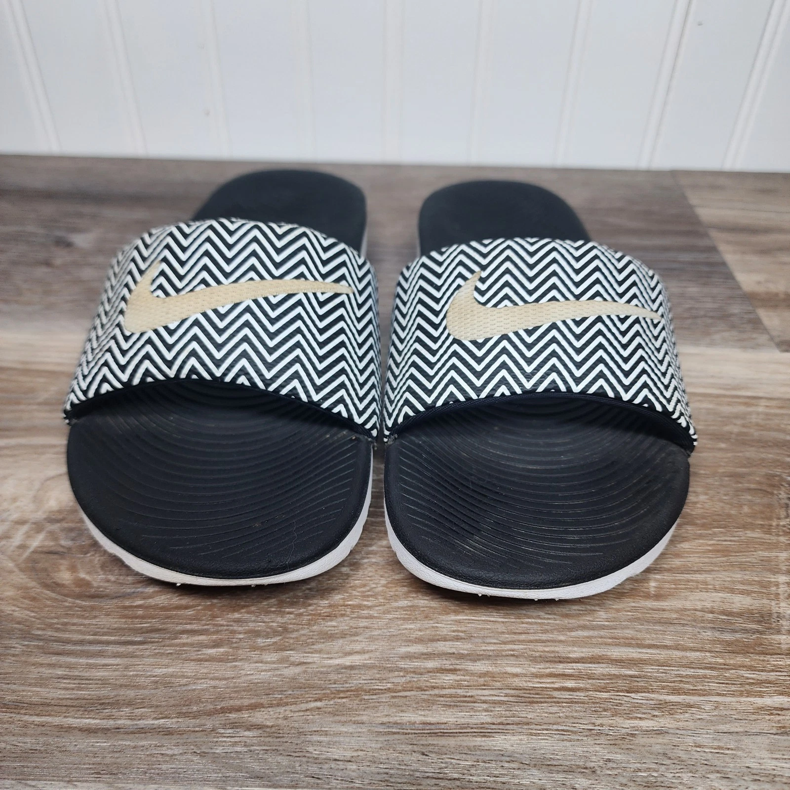 Nike Kawa stampa slide donna 882693 001 bianco nero taglia 6