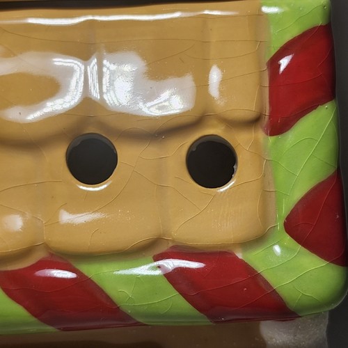 LIGHTED Gingerbread House Tart Melt Warmer Ceramic Home & Garden Party 8.5in - 第 3/12 張圖片