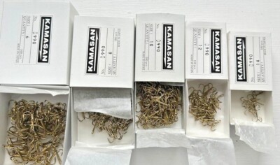 5 Kamasan B990 Narrow Eye Salmon Tube Fly Treble Hooks Size 6 to 14