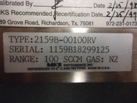 2159b-00100rv Mks 100sccm N2 Nitrogen Gas Mass Flow Controller +nupro Brand 2159b-00100rv Mks 100sccm N2 Nitrogen Gas Mass Flow Controller +nupro Brand