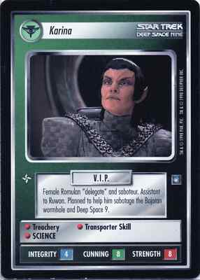 Star Trek CCG Karina Near-Mint/NM Rare   DS9 1998