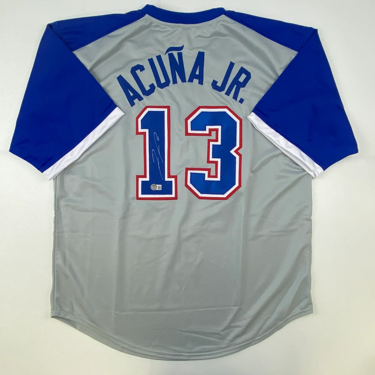 Ronald Acuna Jr. Autographed White Atlanta Custom Baseball Jersey