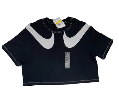 nike double swoosh crop top