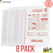 8x Catchmaster Gluee Louee Mouse Insect Glue Traps Boards. 10 Pack. Free Ship 