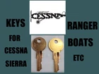 CESSNA SIERRA PK500-PK984D SET OF 2 KEYS ALL LOCK UTILITY LOCKS BOAT IGNITION