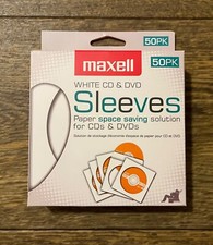 Maxwell 50pk White CD / DVD Sleeves