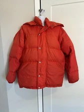 Thaw Corp (REI) Winter Jacket Puffer Parka Orange Men’s M Down Insulated