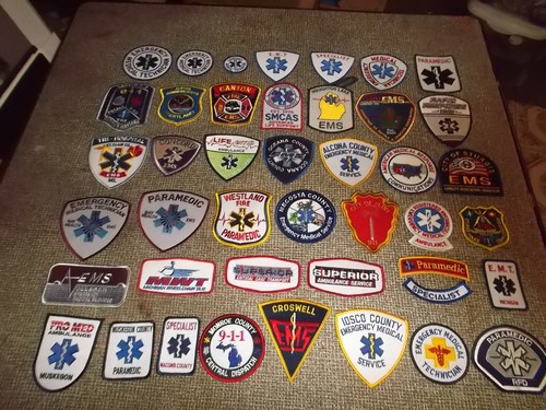 New Michigan Fire EMS EMT 911 Patches~MI~43 Pcs~Mich~No Duplicates~Lot ...