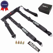 4 Point Racing Harness 2" Straps Seat Belt Buckle For ATV UTV Go-Kart