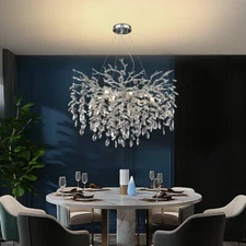 Modern Crystal Chandelier Luxury Ceiling Fixtures Pendant Lighting for Kitchen