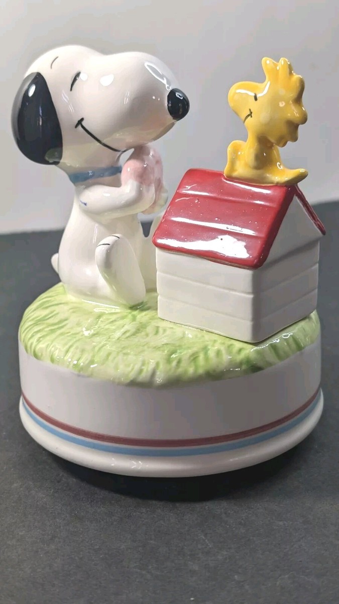 snoopy peanuts スヌーピー バースデートレイン　陶器　置物 レア！ SNOOPY スヌーピー 陶器 置物 誕生石 ミニチュア 廃盤