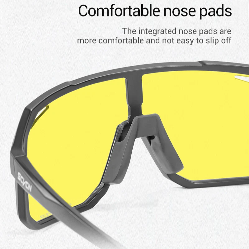 Gafas de sol polarizadas para hombres Deportes Ciclismo Gafas UV400 Gafas de visión nocturna Mujeres Foto 3 de 4