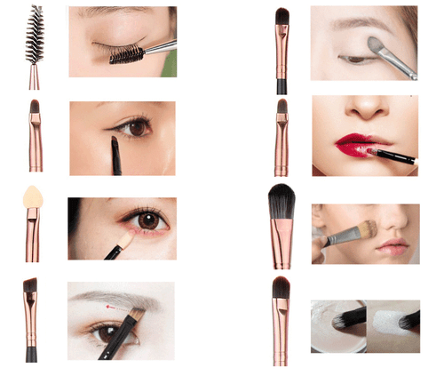 20pcs Makeup BRUSHES Kit Set Powder Foundation Eyeshadow Eyeliner Lip Brush NEW - Picture 4 of 12