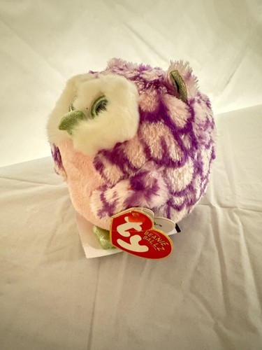 TY Beanie Ballz ~ Ozzy The Owl ~ Pink And Purple 2014 - Picture 2 of 7
