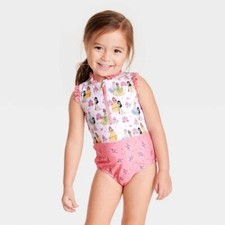Disney Princess Swimsuit Swim Toddler Girl 2T 3T 4T Tiana Belle Cinderella Mulan