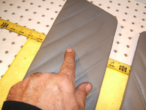 Mercedes Genuine C126 1989-1991 560SEC REAR seat GRAY Leather side OEM 2 Covers - Picture 6 of 19