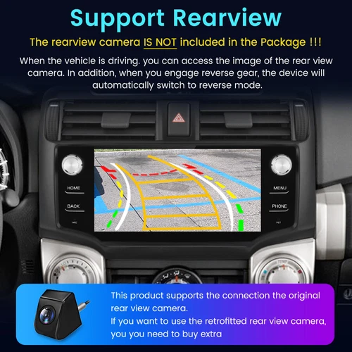 4+64G Car Stereo Radio Android Carplay GPS Navi BT For Toyota 4runner 2010-2019 - Picture 10 of 11