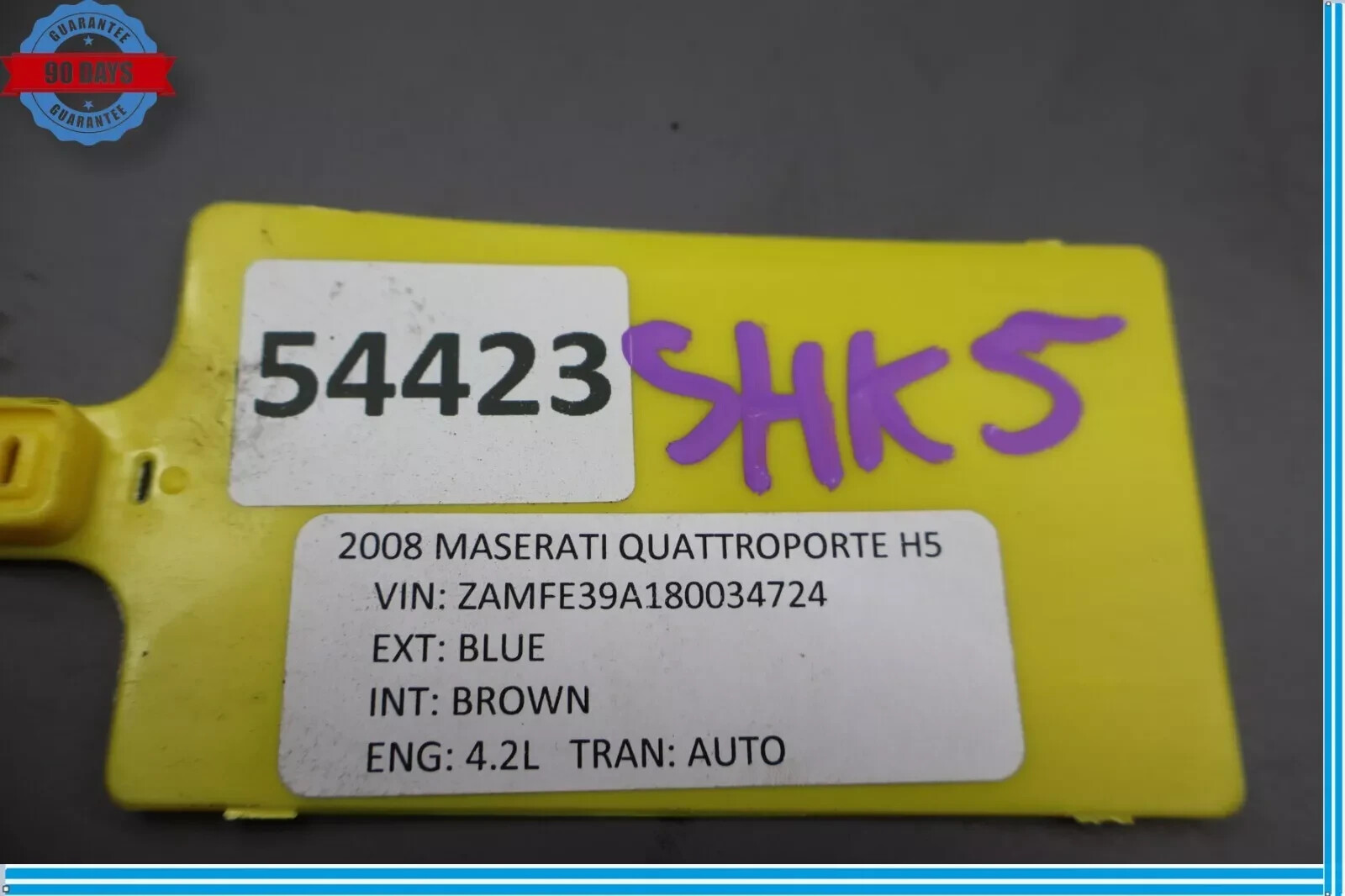 03-11 Maserati Quattroporte M139 Rear Left Side Shock Strut Coil 248256 OEM