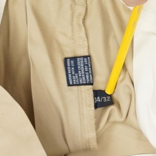 POLO RALPH LAUREN Plissee Bündchen Freizeit Golf Hose Taupe Herren 34x32 - Bild 5 von 9