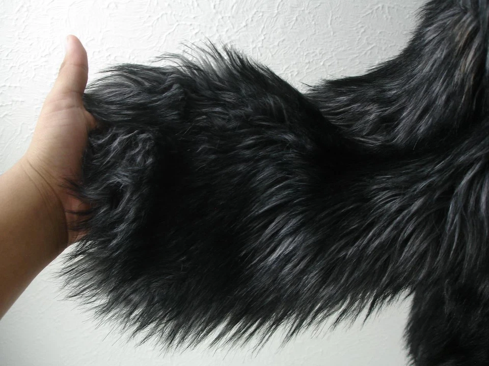 Para mujer talla XL Michael Kors Negro Gris Imitación Piel Coyote Chaqueta Abrigo Felpa Gruesa Foto 4 de 4