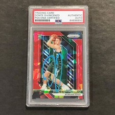 2018-19 Panini Prizm #246 DONTE DIVINCENZO Signed Card AUTO PSA/DNA Slabbed RC B