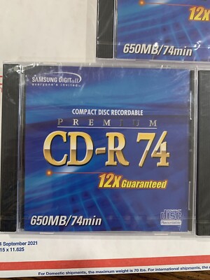3 Samsung CD-R 74G Gold Premium 650MB 74 Min New | eBay