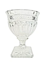 VTG GODINGER SHANNON 24% LEAD CRYSTAL HEAVY PEDESTAL COMPOTE BOWL VASE 9.5"