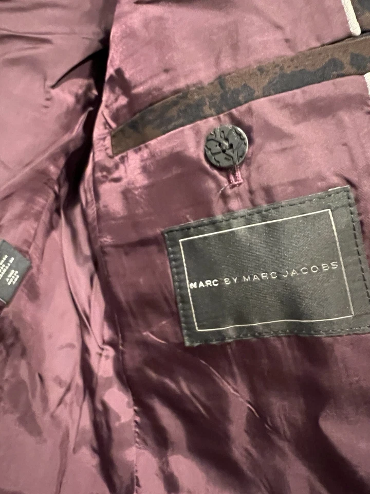 Nuevo MARC JACOBS Traje de Lana Forrado Chaqueta Blazer Abrigo Deportivo Talla Pequeña $488 Nuevo con Etiquetas Foto 4 de 4